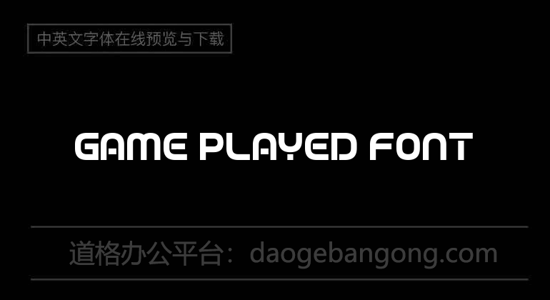 Game Played Font