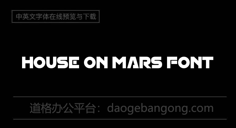House On Mars Font