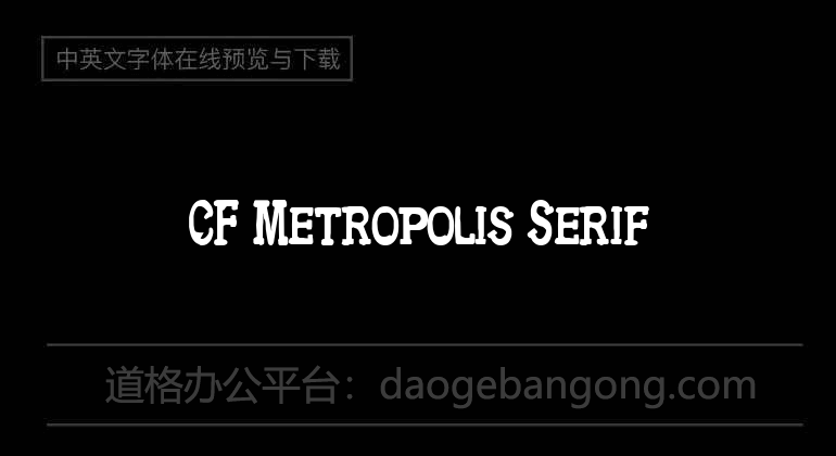 CF Metropolis Serif
