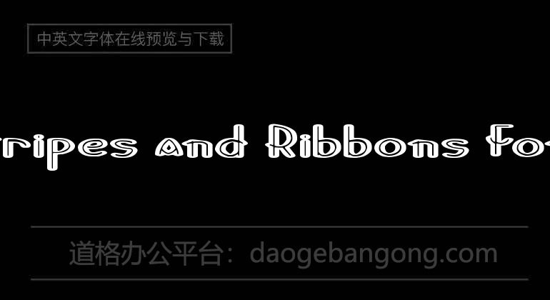 Stripes and Ribbons Font