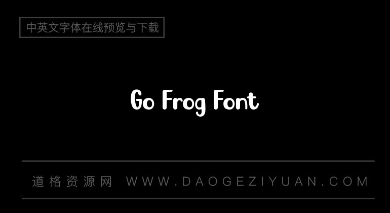 Go Frog Font