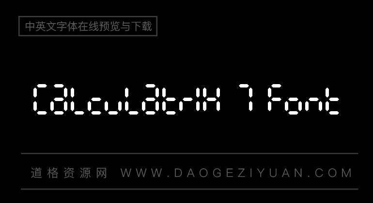 Calculatrix 7 Font