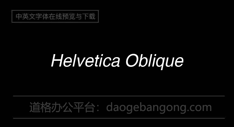 Helvetica Oblique