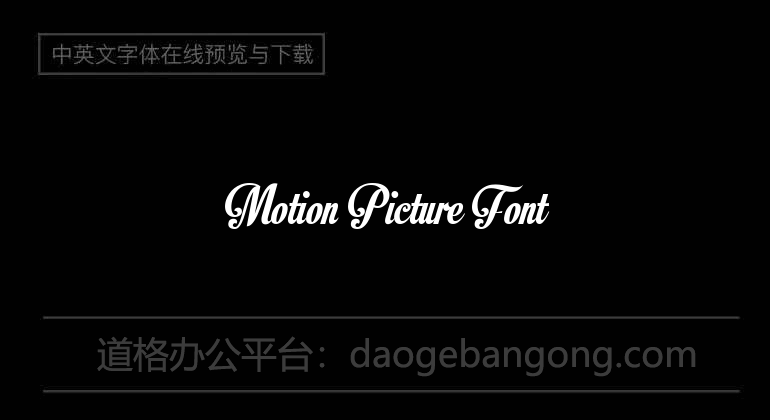 Motion Picture Font