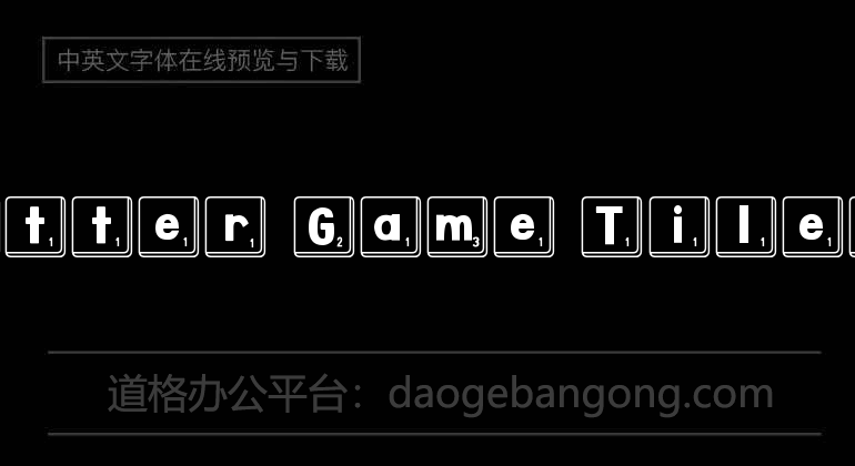 DJB Letter Game Tiles Font