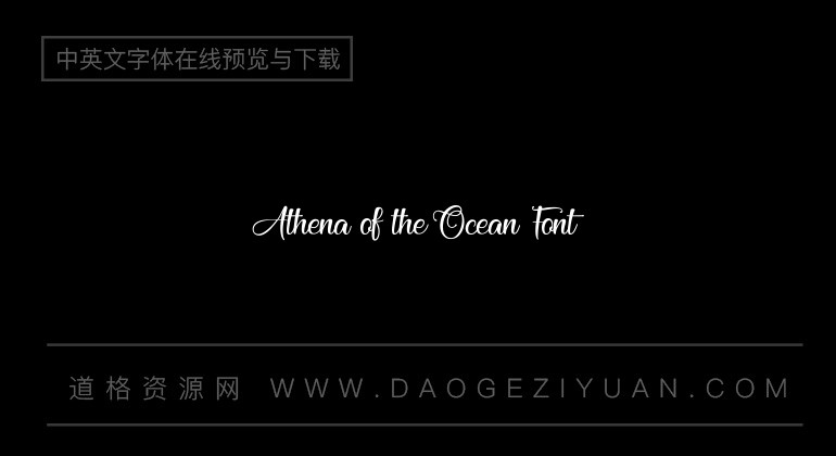 Athena of the Ocean Font