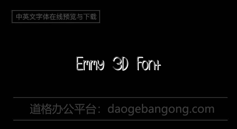 Emmy 3D Font