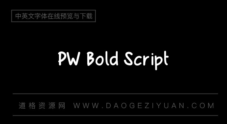 PW Bold Script