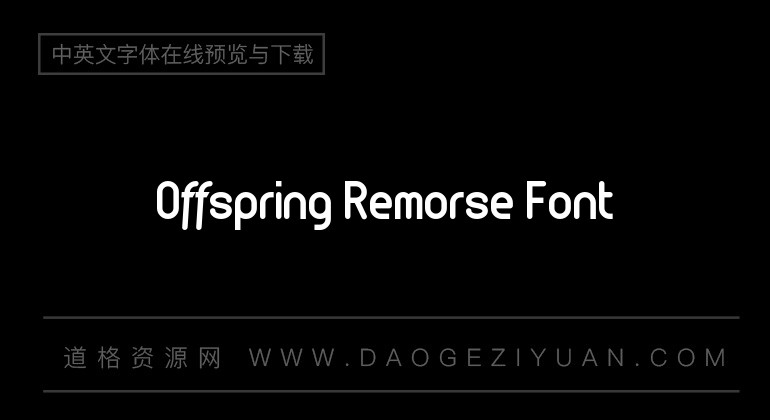 Offspring Remorse Font