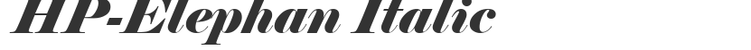 HP-Elephan Italic