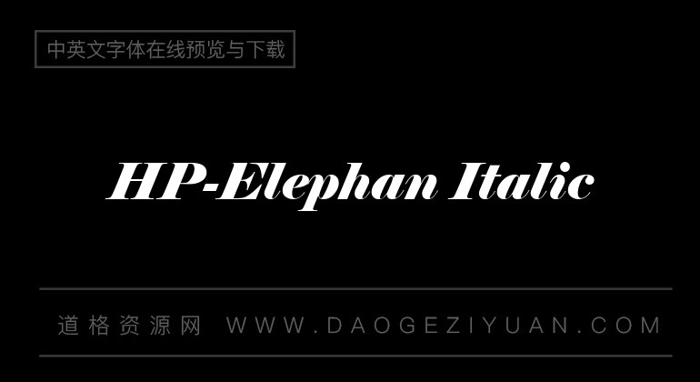 HP-Elephan Italic