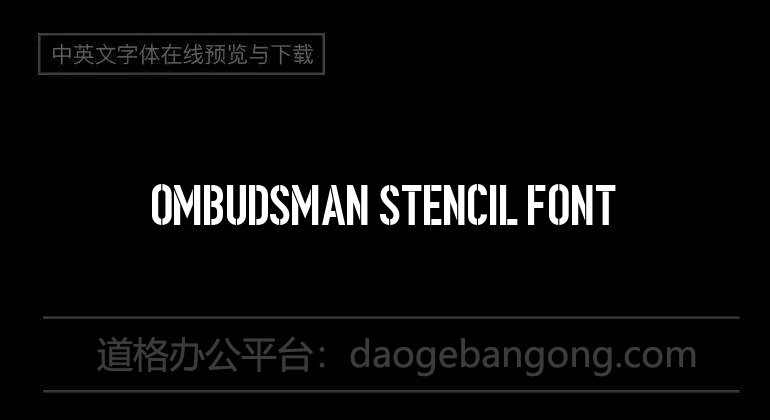 Ombudsman Stencil Font