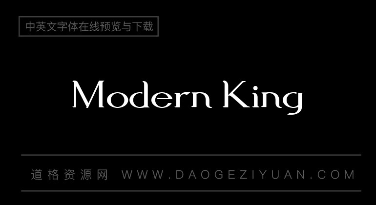 modern king-英文字体免费字体下载大全-道格资源