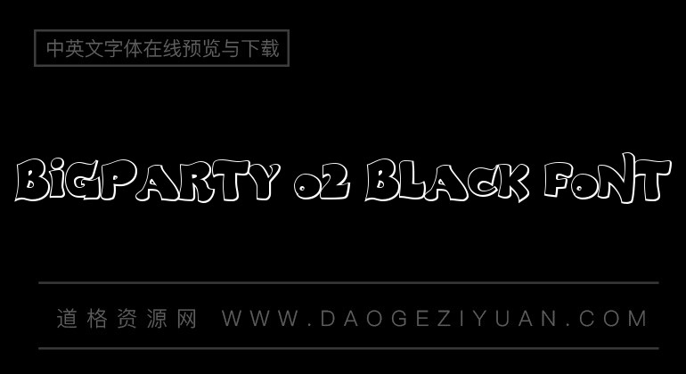 BigParty O2 Black Font