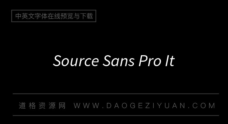 Source Sans Pro It
