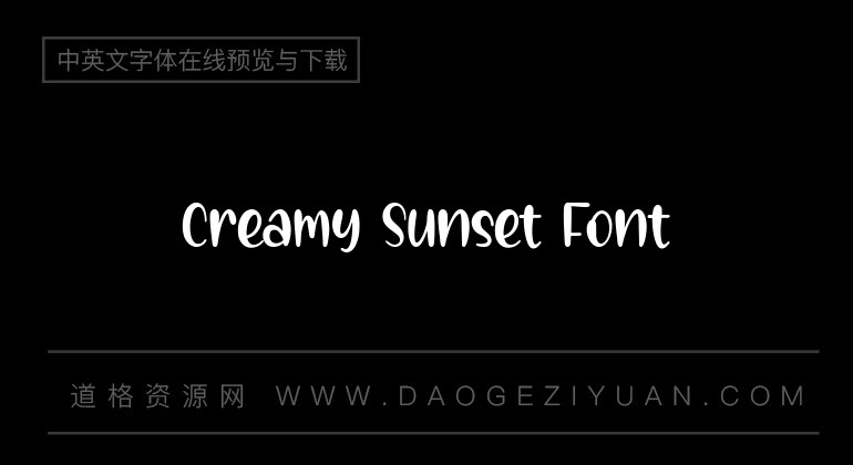 Creamy Sunset Font