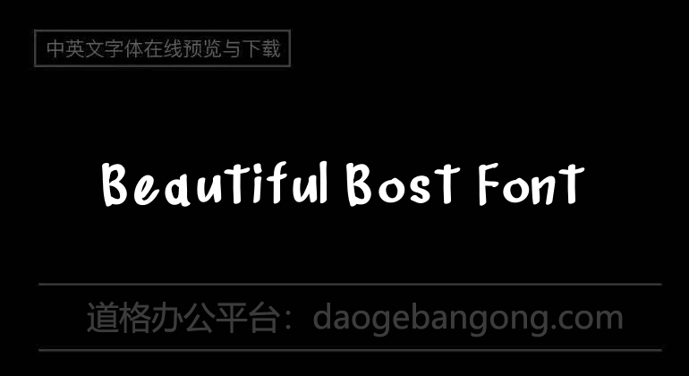 Beautiful Bost Font