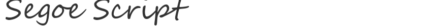 Segoe Script