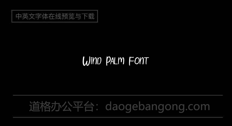 Wind Palm Font