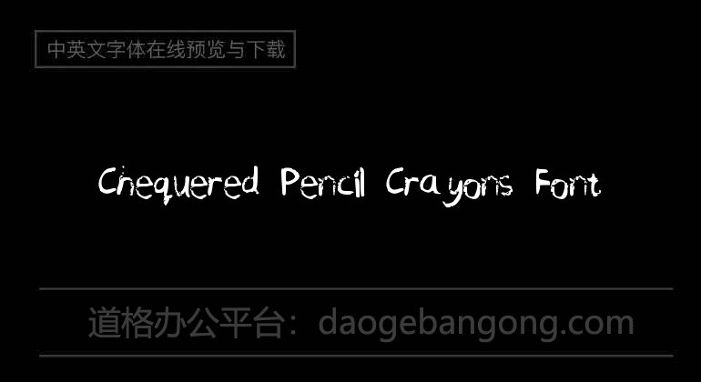Chequered Pencil Crayons Font