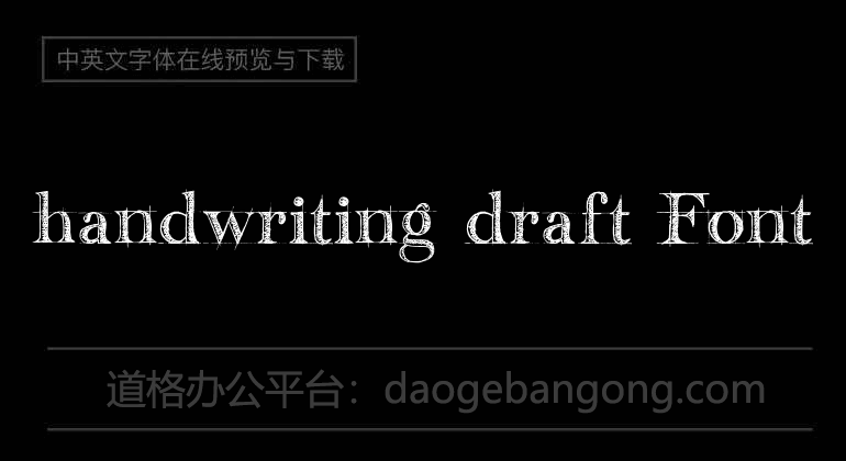 handwriting draft Font