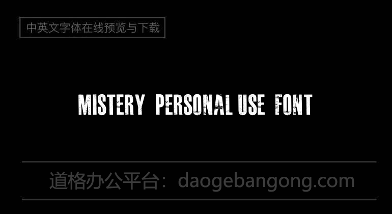Mistery (Personal Use) Font
