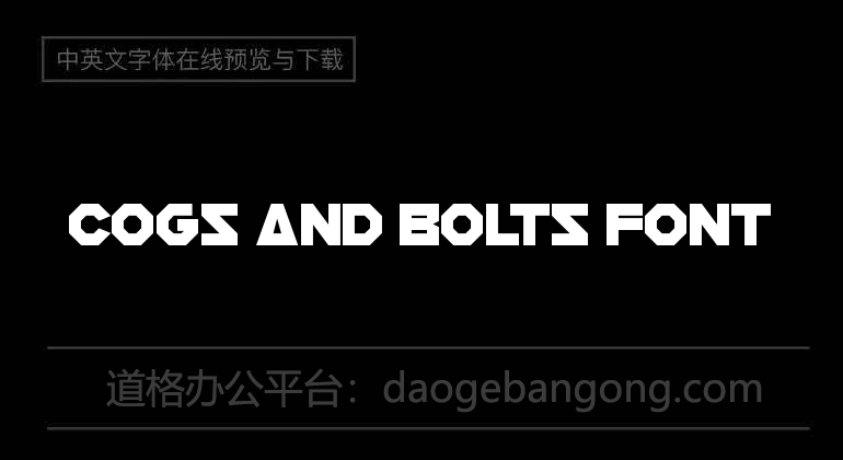 Cogs And Bolts Font