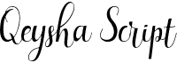 Qeysha ScriptFree font download