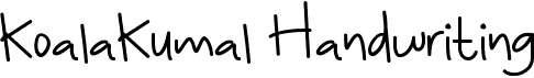 KoalaKumal HandwritingFree font download