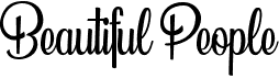 Beautiful PeopleFree font download