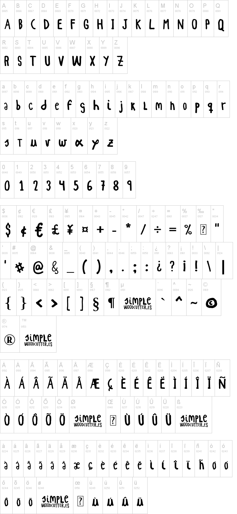 Woodcutter Simple Font