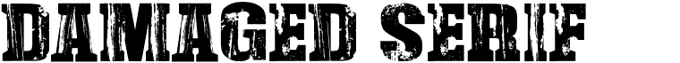 Damaged SerifFree font download