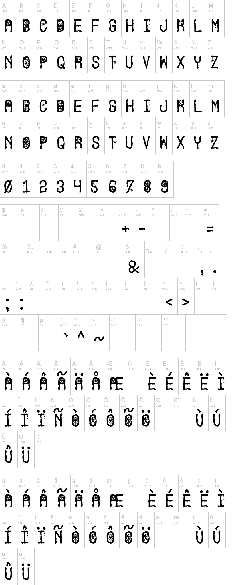 Halloween Party St字符映射图
