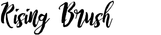 Rising BrushFree font download