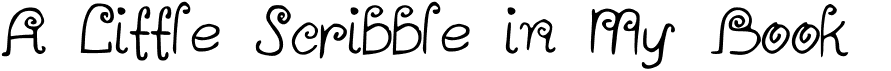 A Little Scribble in My BookFree font download