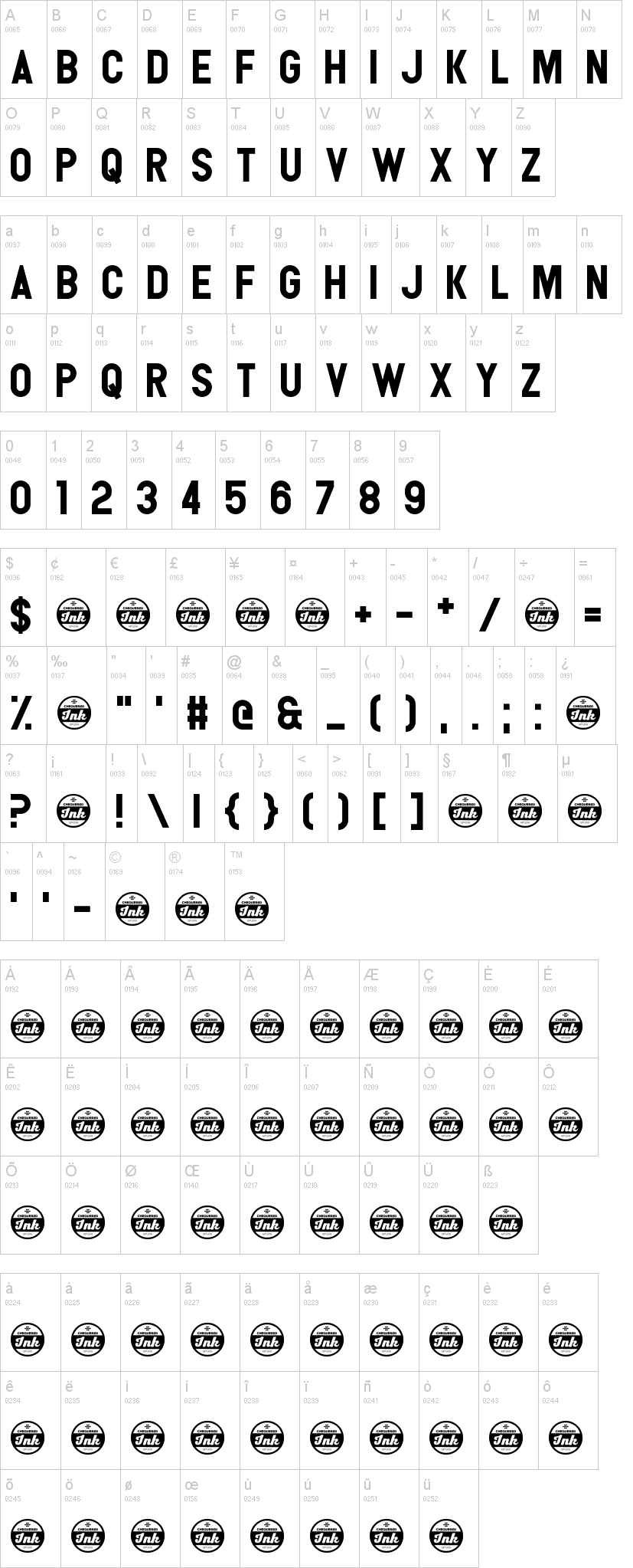 Torque Sense字符映射图