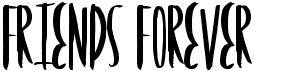 Friends ForeverFree font download