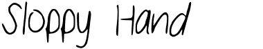 Sloppy HandFree font download