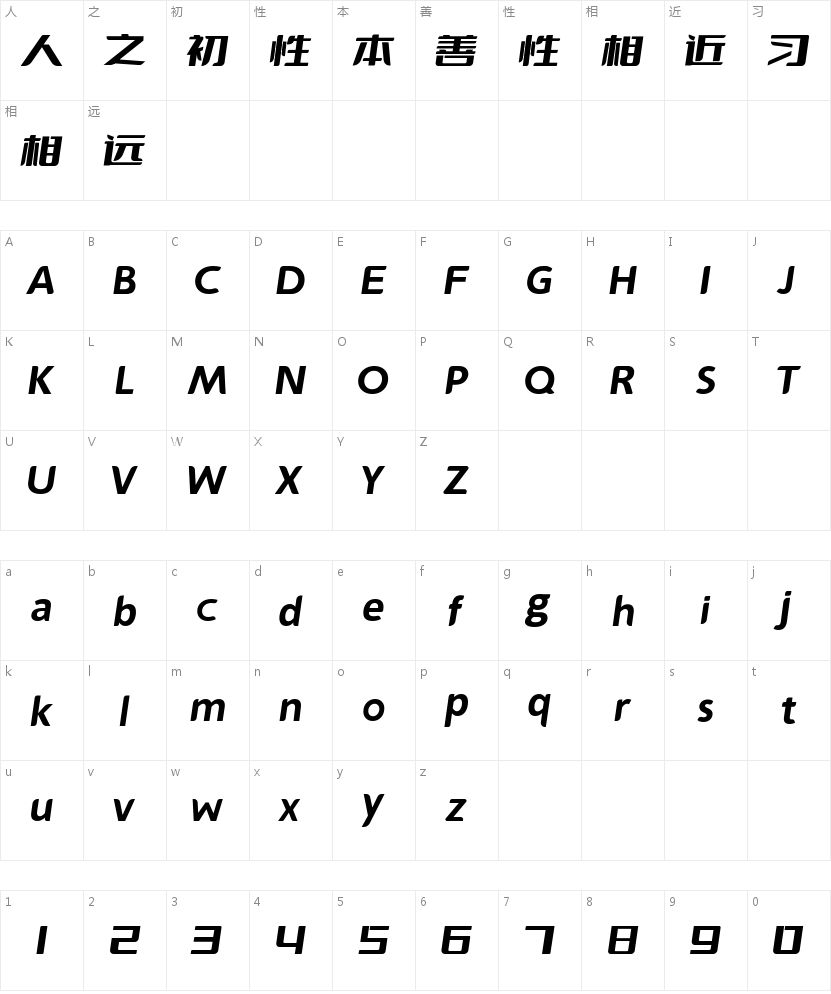 斗鱼追光体字符映射图