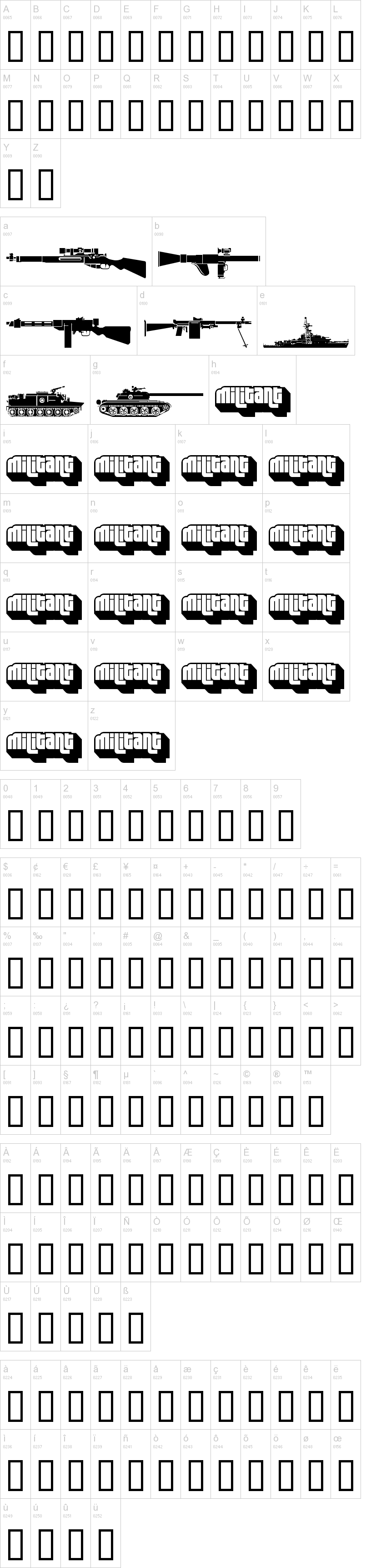 Military Dingbats