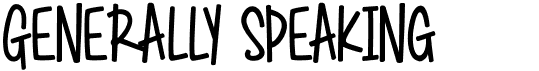 Generally SpeakingFree font download