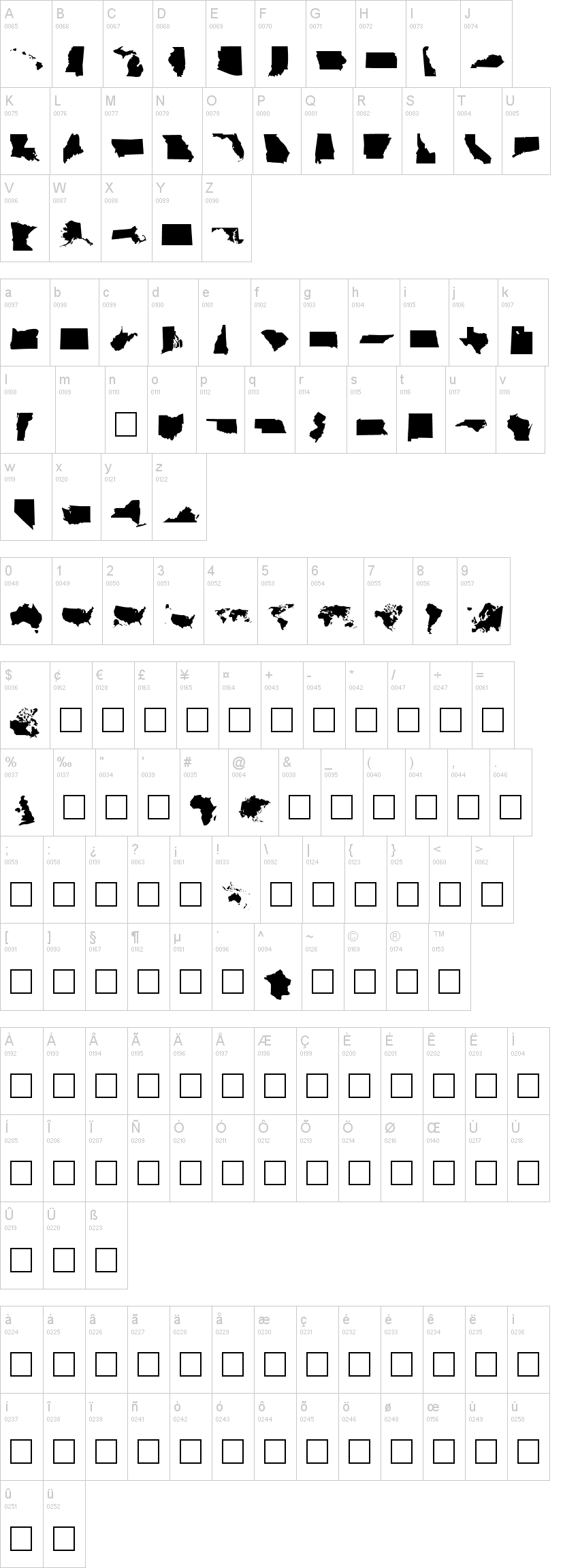 Ding Maps字符映射图