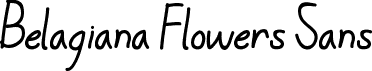 Belagiana Flowers SansFree font download