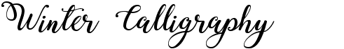 Winter CalligraphyFree font download