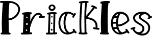 Kh pricklesFree font download