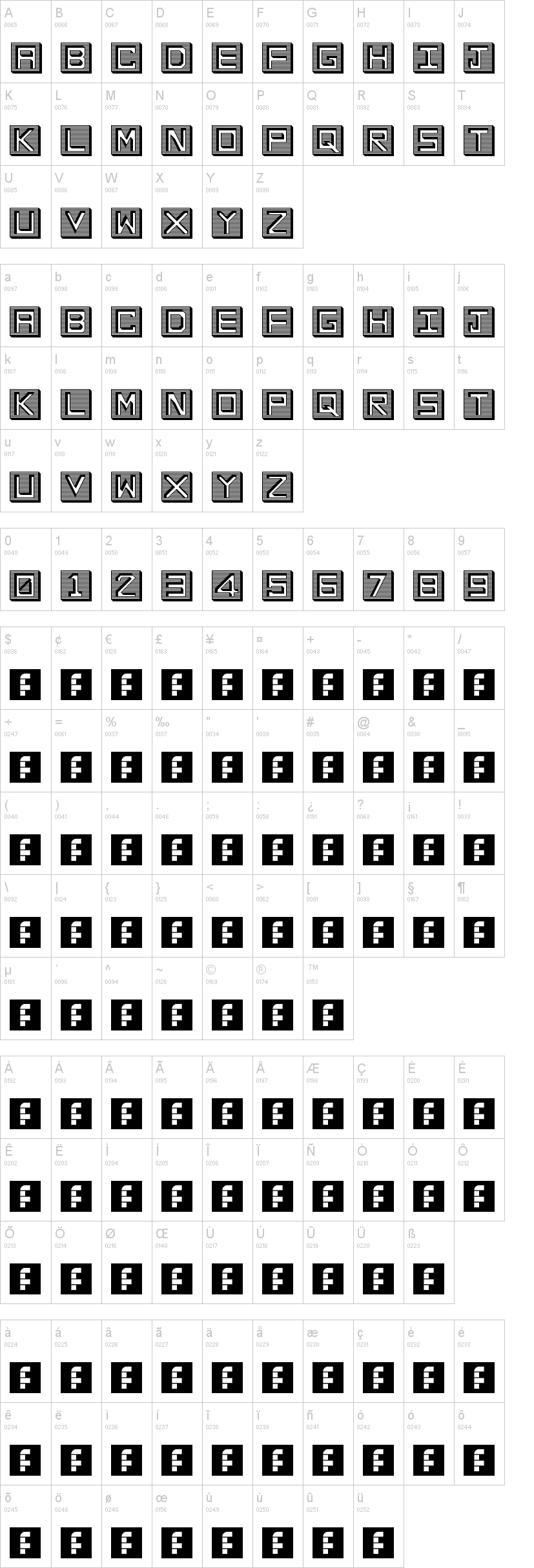 En Hollow Tiles字符映射图