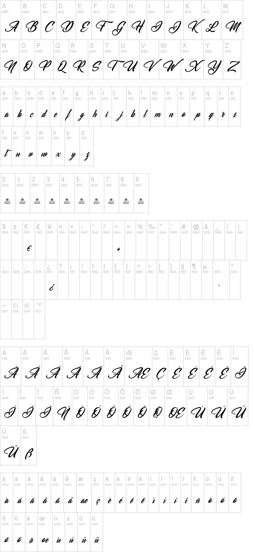 Christmas Day字符映射图