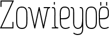 ZowieyoëFree font download