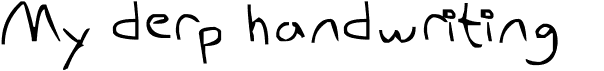 My derp handwritingFree font download