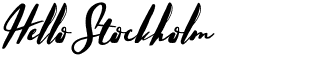 Hello StockholmFree font download